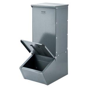Hog Feeder, 2.2 Bushel Capacity, Single Door Pig Feeder, Heavy Duty Steel Piglets Feeder, Multipurpose Trough Creep Feeder, Outdoor Livestock Feeder Farm Accessory For Feeding Up To 5 Hogs